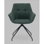 Кресло вращающееся Кимберли рогожка/замша зеленый