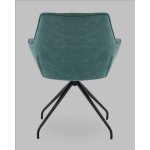 Кресло вращающееся Кимберли рогожка/замша зеленый