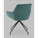 Кресло вращающееся Кимберли рогожка/замша зеленый