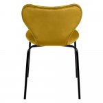 Стул Seven Style горчичный велюр с чёрными ножками