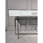 Стол-консоль Гарда-1 P-MJ-003, 120х40х76 см, белый/хром Стол-консоль Гарда-1 P-MJ-003, 120х40х76 см, белый/хром