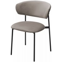 Стул ЛЕОНАРДО H-61 Кварцевый, велюр / черный каркас М-City