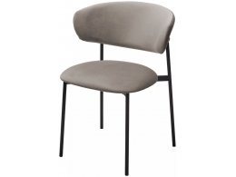 Стул ЛЕОНАРДО H-61 Кварцевый, велюр / черный каркас М-City