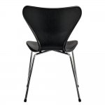 Стул Seven Style чёрный с хромированными ножками