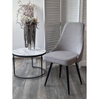 Стул БЕРТИ 360 град. поворот. B22 Серый, велюр / черный каркас, М-City