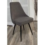 Стул БЕРТИ 360 град. поворот. B28 Темно-серый, велюр / черный каркас, М-City