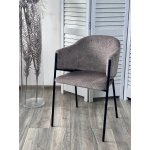 Стул ДИЛЛ, цвет  Lana 30 коричневый, ткань / черный каркас М-City