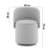 Пуф-трансформер Таунсвилл вращающийся с ящиком велюр терра Пуф-трансформер Таунсвилл вращающийся с ящиком велюр терра