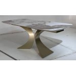 Стол MATIAS 180 GLOSS LUXURY PANDORA SOLID CERAMIC / шампань, ®DISAUR