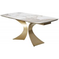 Стол MATIAS 180 GLOSS LUXURY PANDORA SOLID CERAMIC / шампань, ®DISAUR