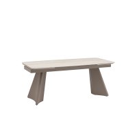 Стол обеденный Eliora 180-260х90 см серый травертин керамика