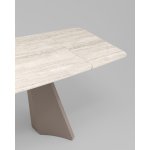 Стол обеденный Eliora 180-260х90 см серый травертин керамика