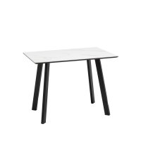 Стол Райли нераскладной 100*70*75 см столешница МДФ керамика Snow white матовый Стол Райли нераскладной 100*70*75 см столешница МДФ керамика Snow white матовый