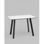 Стол Райли нераскладной 100*70*75 см столешница МДФ керамика Snow white матовый Стол Райли нераскладной 100*70*75 см столешница МДФ керамика Snow white матовый