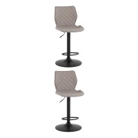 Стул барный Dome экокожа серый 2 шт