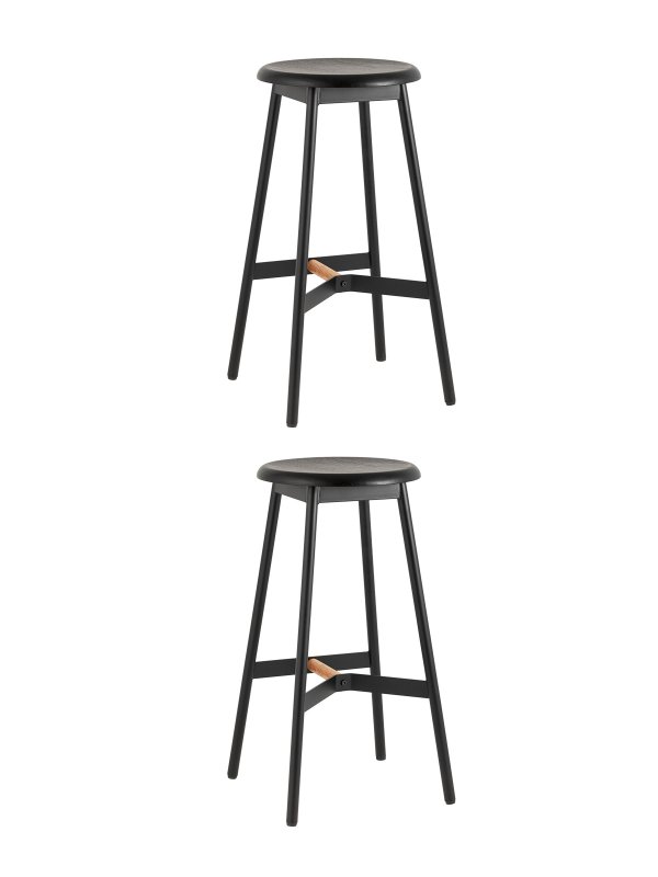 Стул барный Knobb черный 2 шт