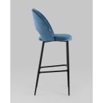Стул барный Меган SN велюр пыльно-синий