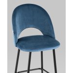 Стул барный Меган SN велюр пыльно-синий