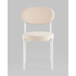 Стул Бриф SN велюр молочный каркас белый муар