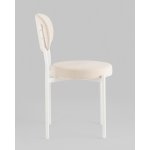 Стул Бриф SN велюр молочный каркас белый муар