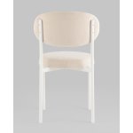 Стул Бриф SN велюр молочный каркас белый муар