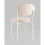 Стул Бриф SN велюр молочный каркас белый муар