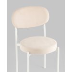 Стул Бриф SN велюр молочный каркас белый муар