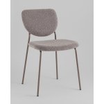 Стул обеденный Gigi тёмно-серый букле серые ножки