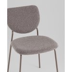 Стул обеденный Gigi тёмно-серый букле серые ножки