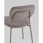 Стул обеденный Gigi тёмно-серый букле серые ножки