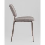 Стул обеденный Gigi тёмно-серый букле серые ножки