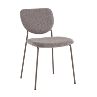 Стул обеденный Gigi тёмно-серый букле серые ножки