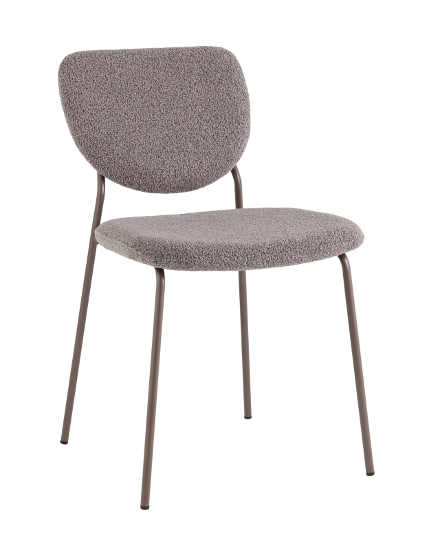 Стул обеденный Gigi тёмно-серый букле серые ножки