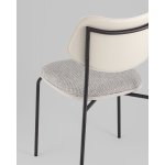 Стул обеденный Casey серый с серой экокожей