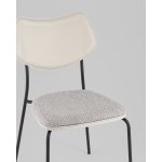 Стул обеденный Casey серый с серой экокожей