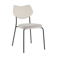 Стул обеденный Casey серый с серой экокожей