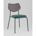 Стул обеденный Casey темно-бирюзовый с серой экокожей