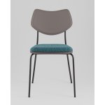 Стул обеденный Casey темно-бирюзовый с серой экокожей