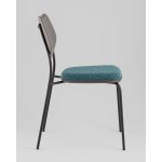 Стул обеденный Casey темно-бирюзовый с серой экокожей