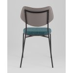 Стул обеденный Casey темно-бирюзовый с серой экокожей