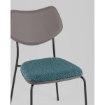 Стул обеденный Casey темно-бирюзовый с серой экокожей