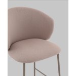 Стул полубарный Блейз велюр бежевый, каркас бежево-серый