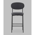 Стул Полубарный Бриф DD велюр тёмно-серый