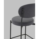 Стул Полубарный Бриф DD велюр тёмно-серый