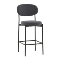 Стул Полубарный Бриф DD велюр тёмно-серый