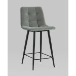 Стул полубарный Джанго велюр серый 2 шт.