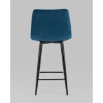 Стул полубарный Джанго велюр синий 2 шт.