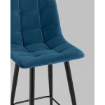 Стул полубарный Джанго велюр синий 2 шт.