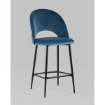 Стул полубарный Меган велюр пыльно-синий 2 шт.