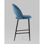 Стул полубарный Меган велюр пыльно-синий 2 шт.